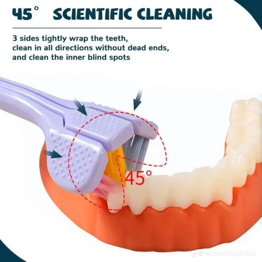 Three Sided Toothbrush Soft Bristles