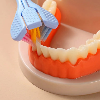 Three Sided Toothbrush Soft Bristles